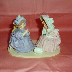 NEW IN BOX VINTAGE MAUD HUMPHREY TEA AND GOSSIP CERAMIC FIGURINE